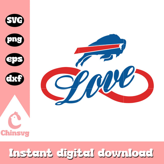 Nfl buffalo bills love forever logo svg, buffalo bills logo pics svg