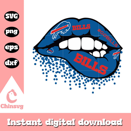 Nfl buffalo bills sexy lips logo svg, football buffalo bills svg