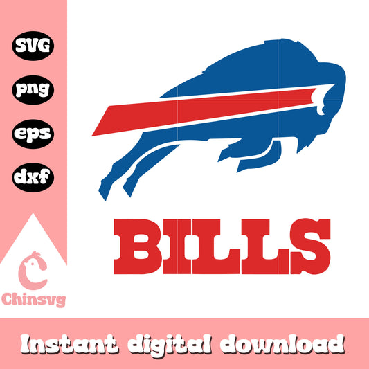 Nfl buffalo bills team art svg, logo of buffalo bills svg