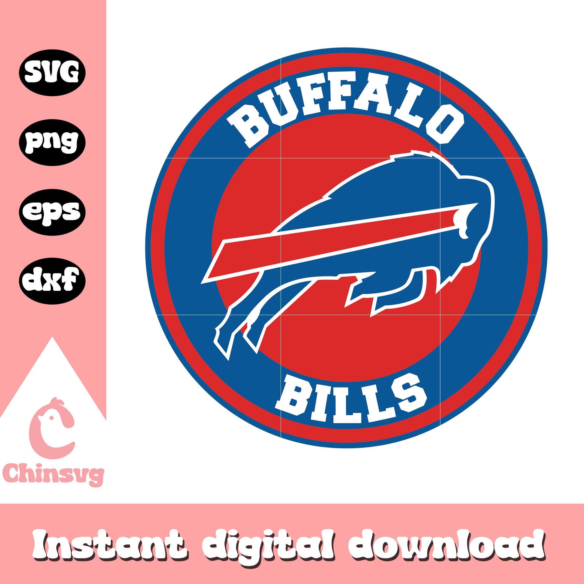 Nfl buffalo bills team circle logo svg, buffalo bills logo svg