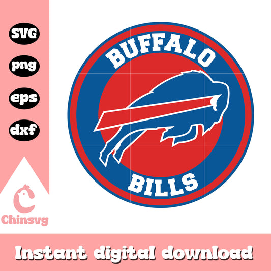 Nfl buffalo bills team circle logo svg, buffalo bills logo svg