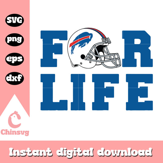 Nfl buffalo bills team for life logo svg, buffalo bills helmet logo svg