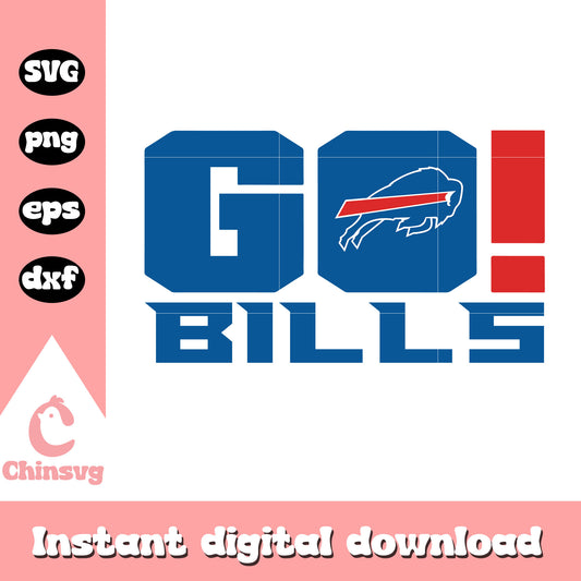Nfl buffalo bills team go bills font svg, buffalo bills football logo svg