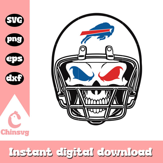 Nfl buffalo bills team skull helmet svg, buffalo bills helmet svg