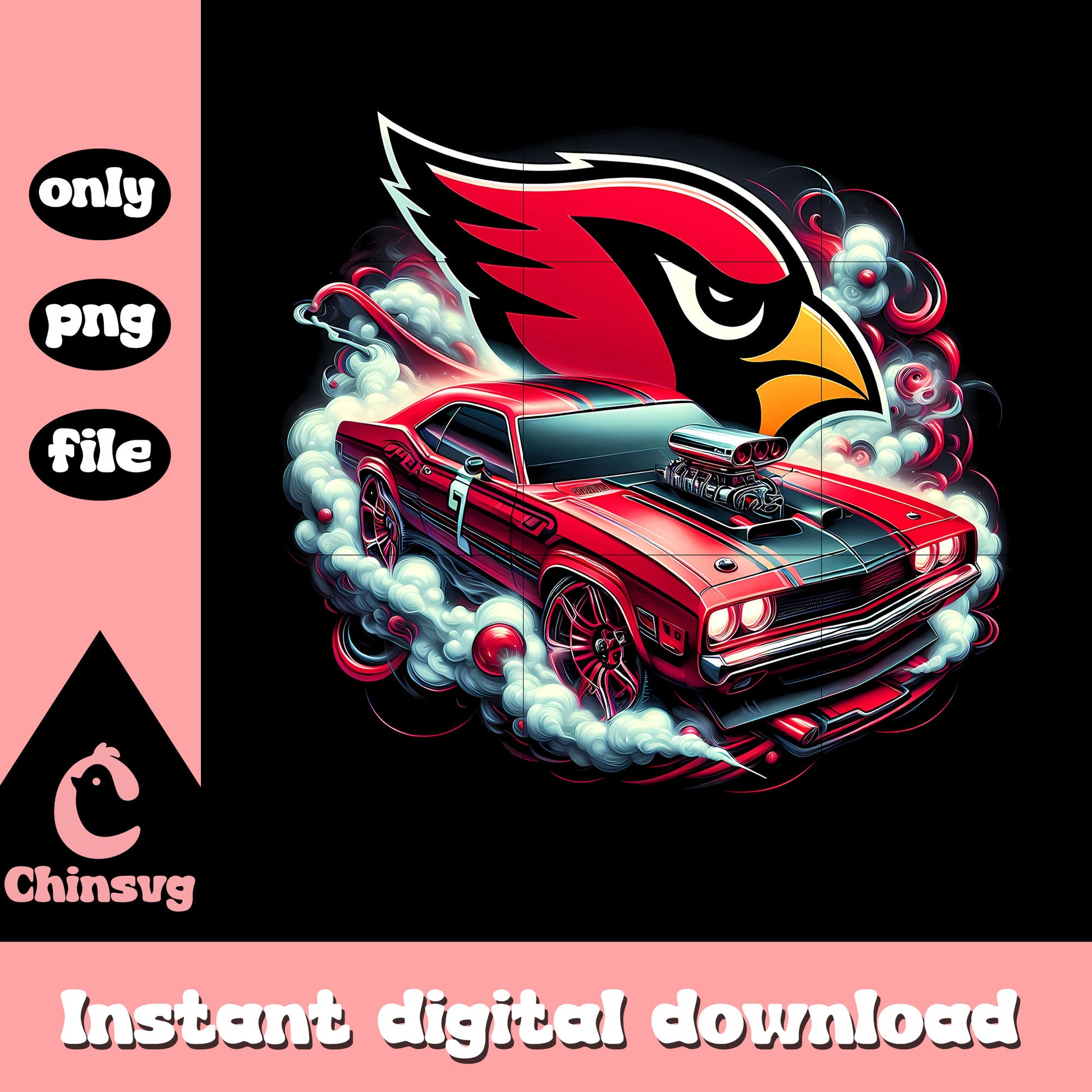 Nfl car Arizona Cardinals team png, college football game png