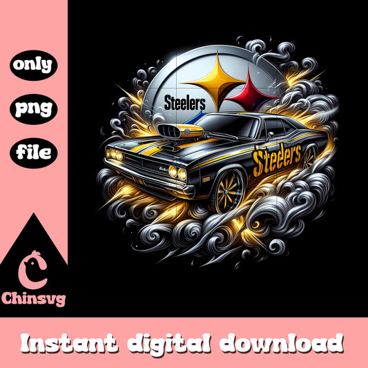 Nfl car Steelers design png, Pittsburgh Steelers team png