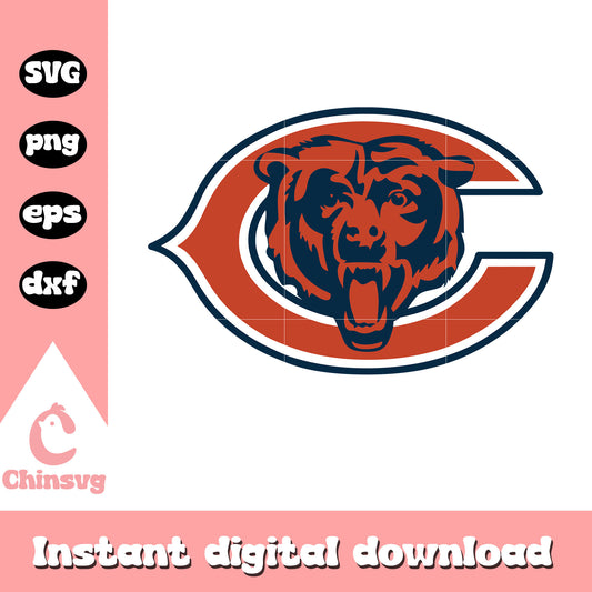 Nfl chicago bears american football svg, nfl team chicago bears svg
