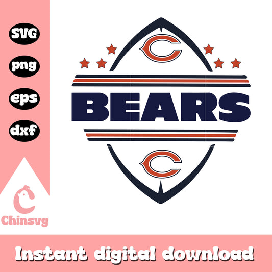 Nfl chicago bears american football team logo svg, chicago bears svg