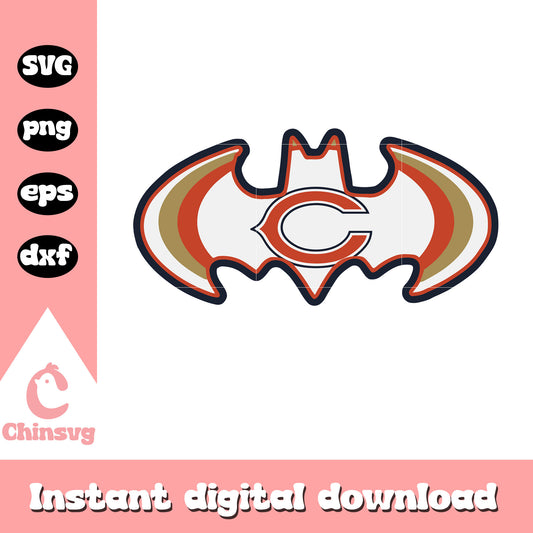 Nfl chicago bears bat design svg, images chicago bears logo​ svg