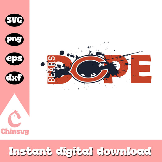 Nfl chicago bears dope design svg, nfl football chicago bears svg