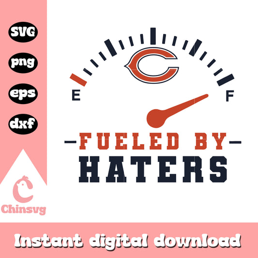 Nfl chicago bears fueled by haters svg, nfl chicago bears logo svg