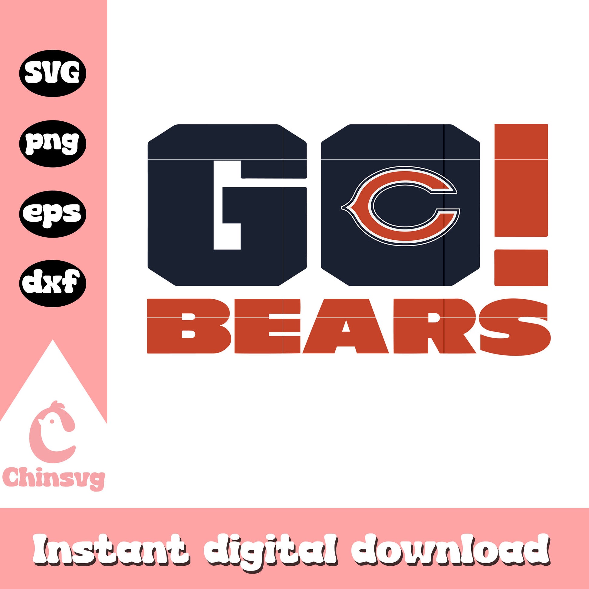 Nfl chicago bears go bears svg, pictures of the chicago bears logo svg