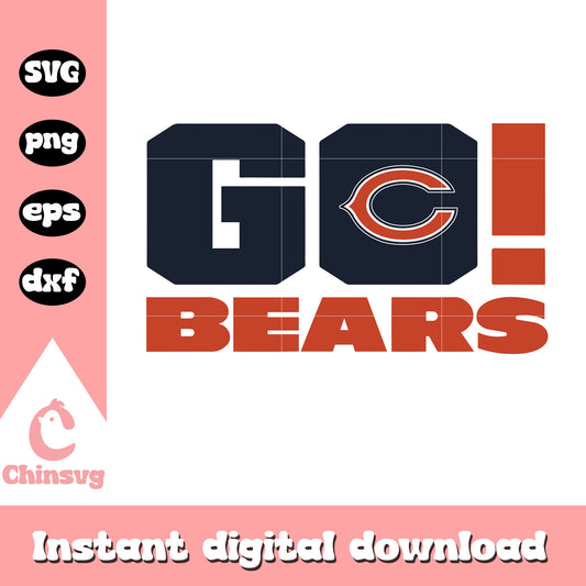 Nfl chicago bears go bears svg, pictures of the chicago bears logo svg