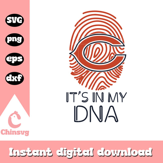 Nfl chicago bears it's in my dna svg, chicago bears logo images svg