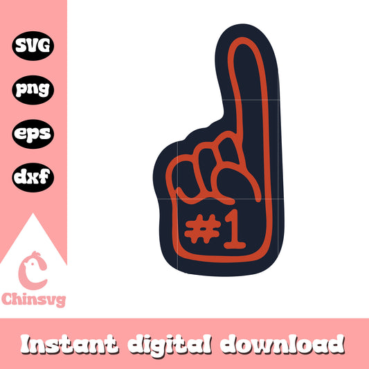 Nfl chicago bears number one svg, chicago bears nfl logos svg