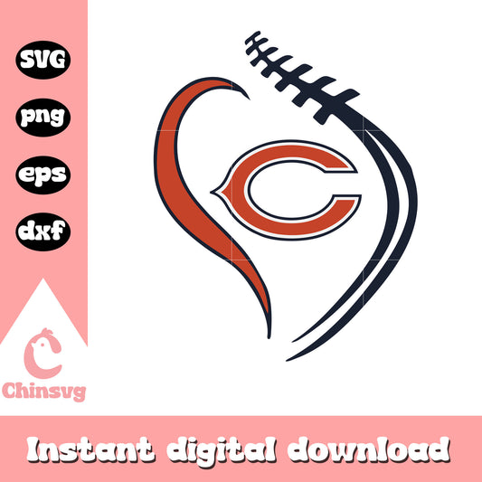 Nfl chicago bears sport logo art svg, chicago bears football colors svg