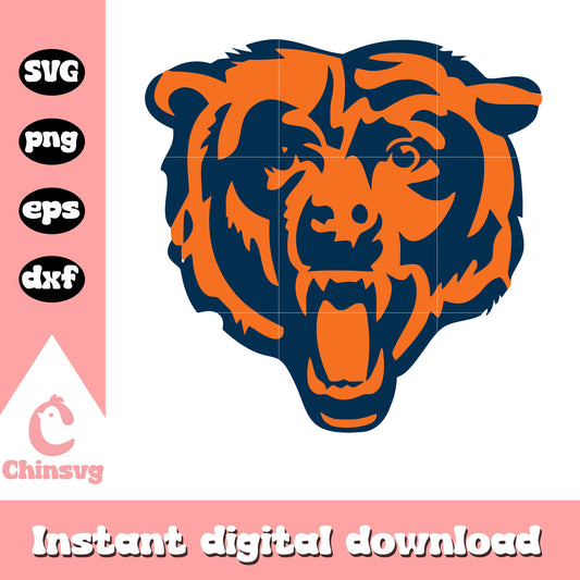 Nfl chicago bears symbol design svg, chicago bears b logo svg