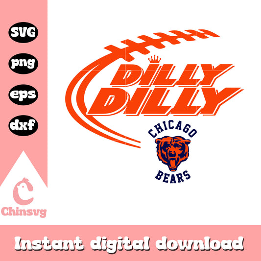 Nfl chicago bears team dilly dilly svg, chicago bears original logo svg