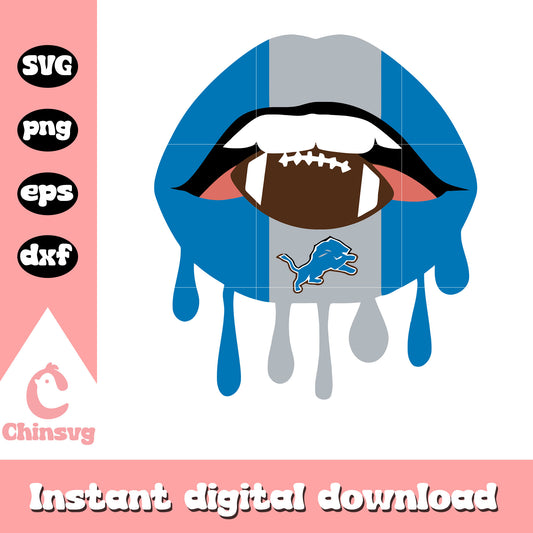 Nfl detroit lions football team lips svg, pictures of detroit lions logo svg