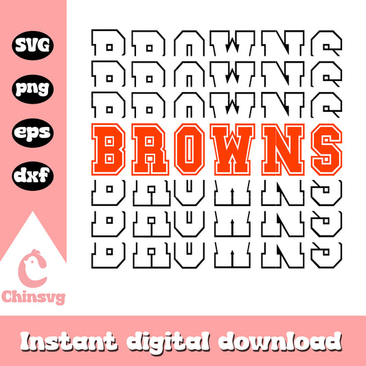 Nfl football cleveland browns design svg, cleveland brown images svg