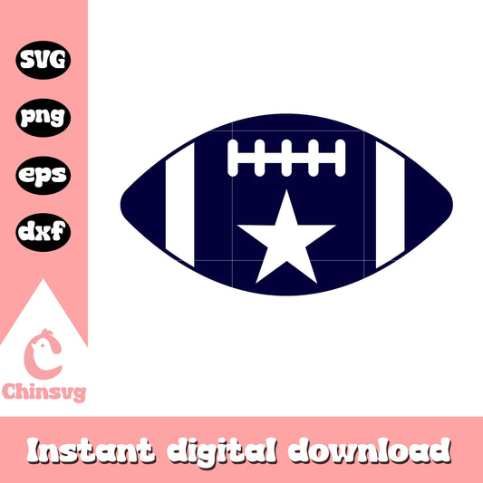 Nfl football dallas cowboys ball logo art svg, dallas cowboys team svg