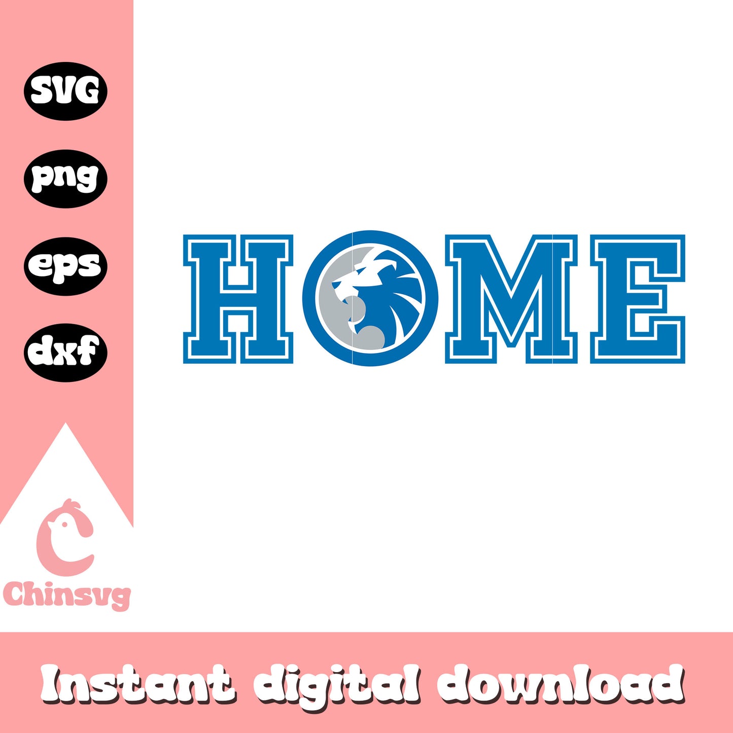 Nfl football detroit lions home svg, lions detroit logo svg