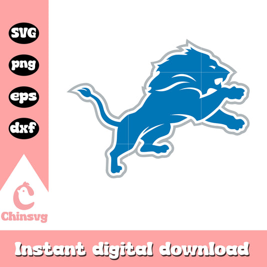 Nfl football detroit lions team symbol svg, detroit lions logo clipart svg