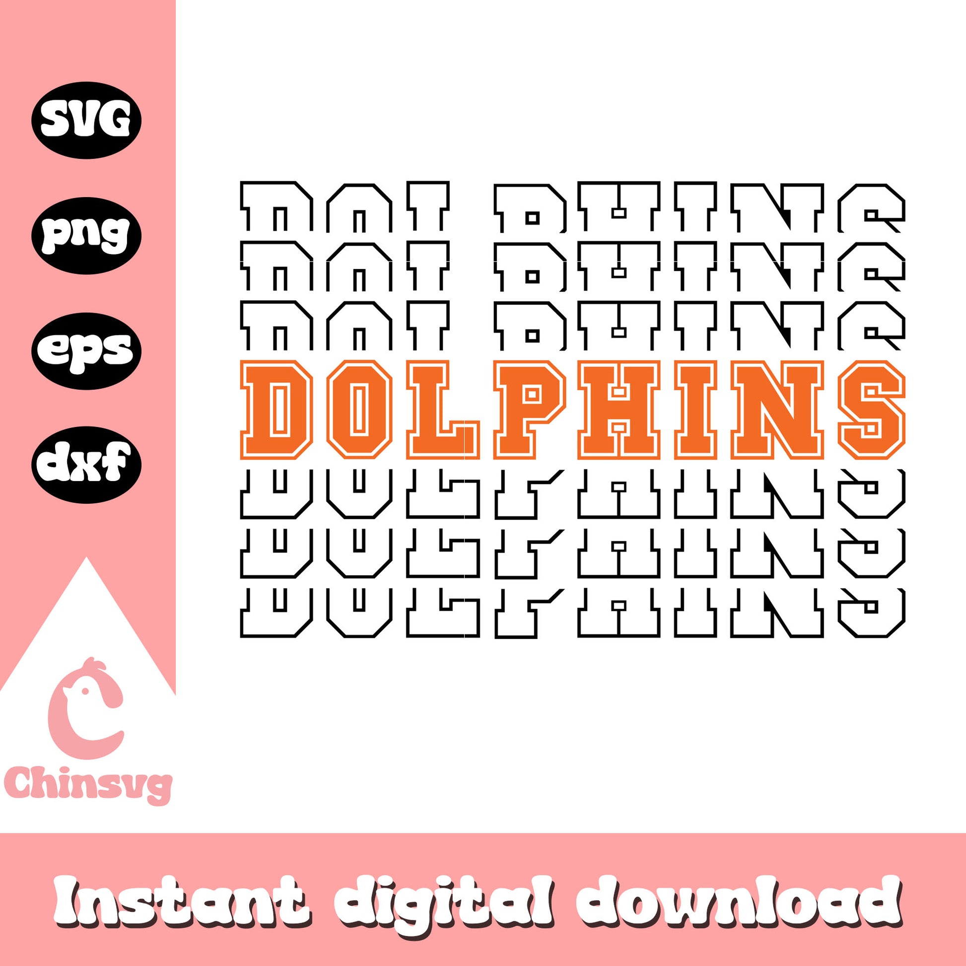 Nfl football dolphins team font design svg, miami dolphins svg