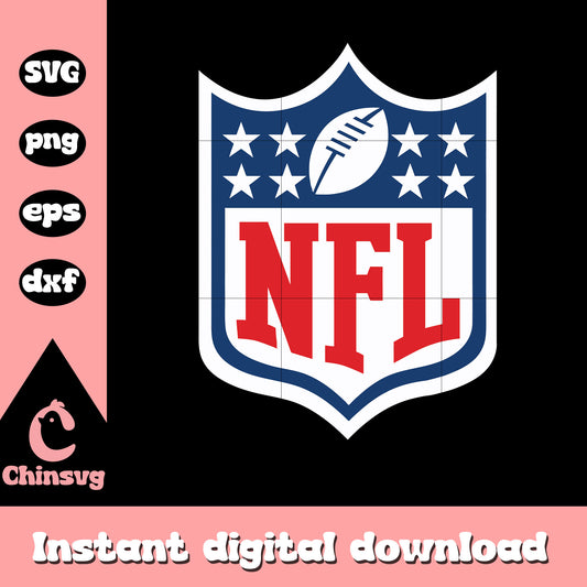 Nfl football logo design svg, rugby ball svg, nfl svg