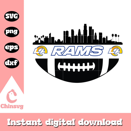 Nfl football los angeles rams team svg, vintage la rams logo svg