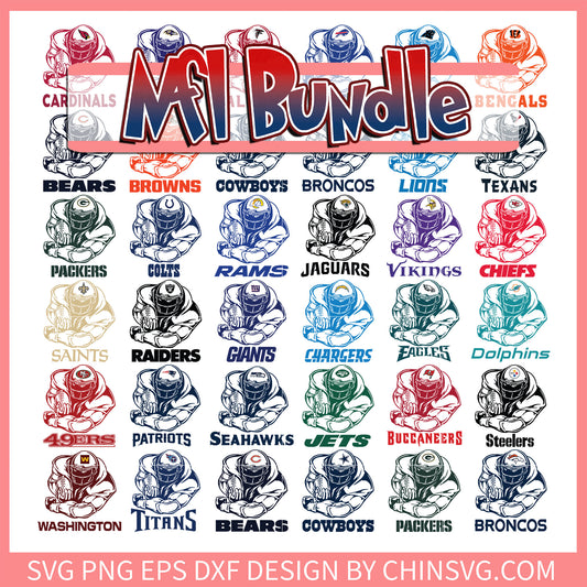 Nfl football teams player bundle svg,  nfl preseason svg