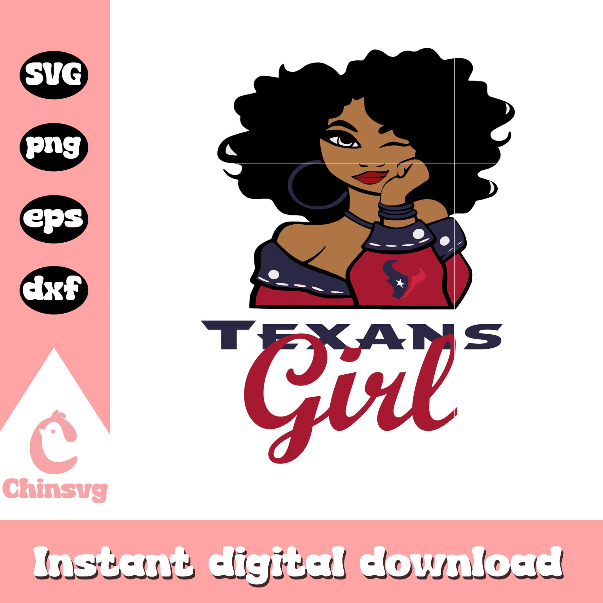 Nfl houston texans girl design svg, houston texans football svg