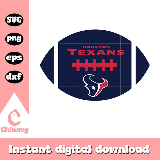 Nfl houston texans team ball logo svg, houston texans bull logo svg