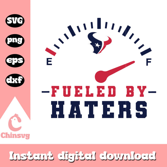 Nfl houston texans team fueled by haters svg, houston texans bull meme svg