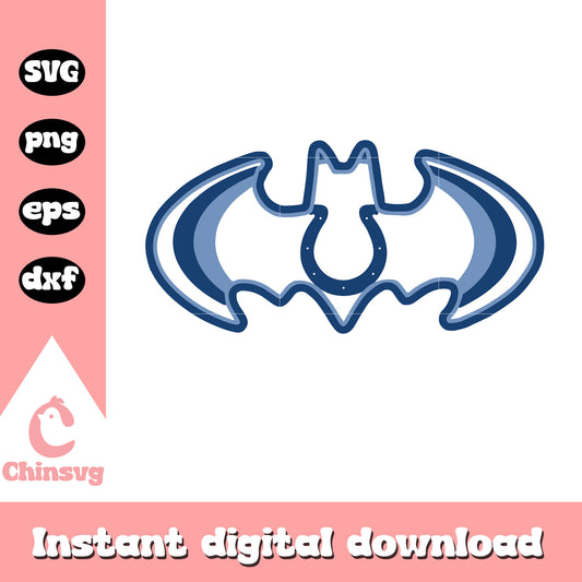 Nfl indianapolis colts bat logo design svg, colts nfl team svg