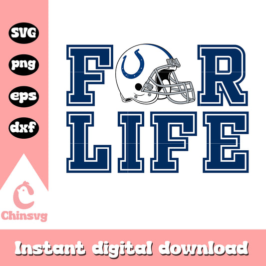 Nfl indianapolis colts football for life logo svg, indianapolis nfl​ svg
