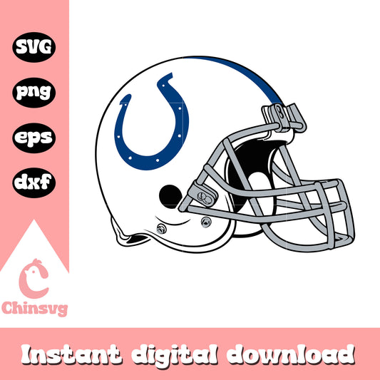 Nfl indianapolis colts football helmet logo svg, indianapolis colts helmet logo​ svg