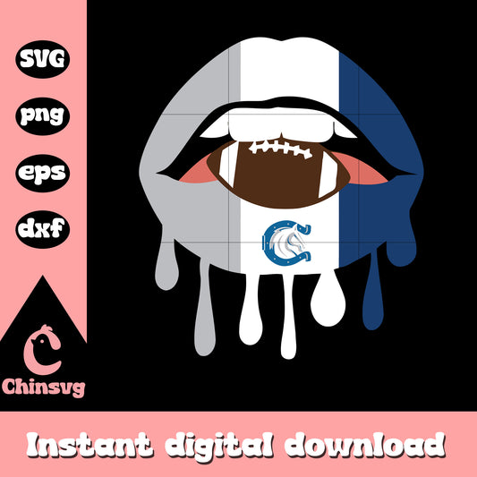 Nfl indianapolis colts football lips logo svg, sports teams in indianapolis​ svg