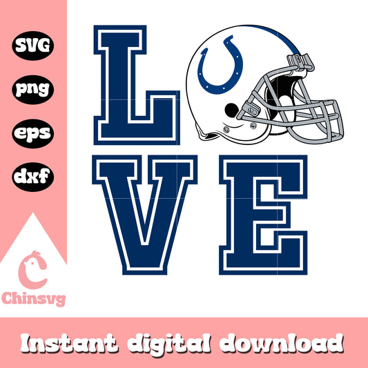 Nfl indianapolis colts football love logo svg, sports teams indianapolis svg