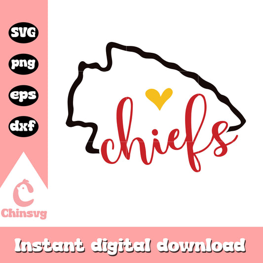 Nfl kansas city chiefs football design svg, nfl kansas city chiefs svg