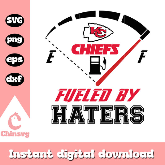 Nfl kansas city chiefs fueled by haters svg, kansas football logo svg