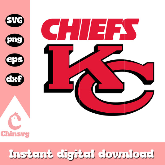 Nfl kc chiefs american football logo svg, kansas football team nfl svg