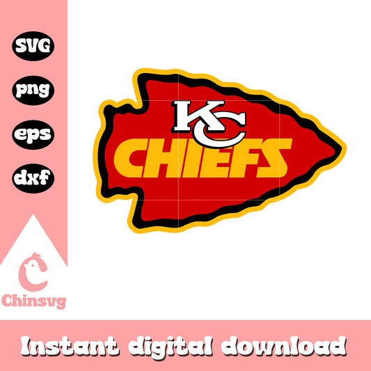 Nfl kc chiefs american football svg, kansas city nfl football team svg