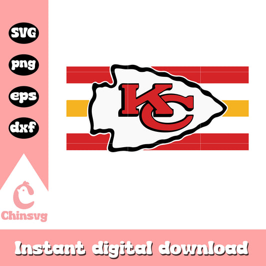 Nfl kc chiefs american football team symbol svg, kansas football svg