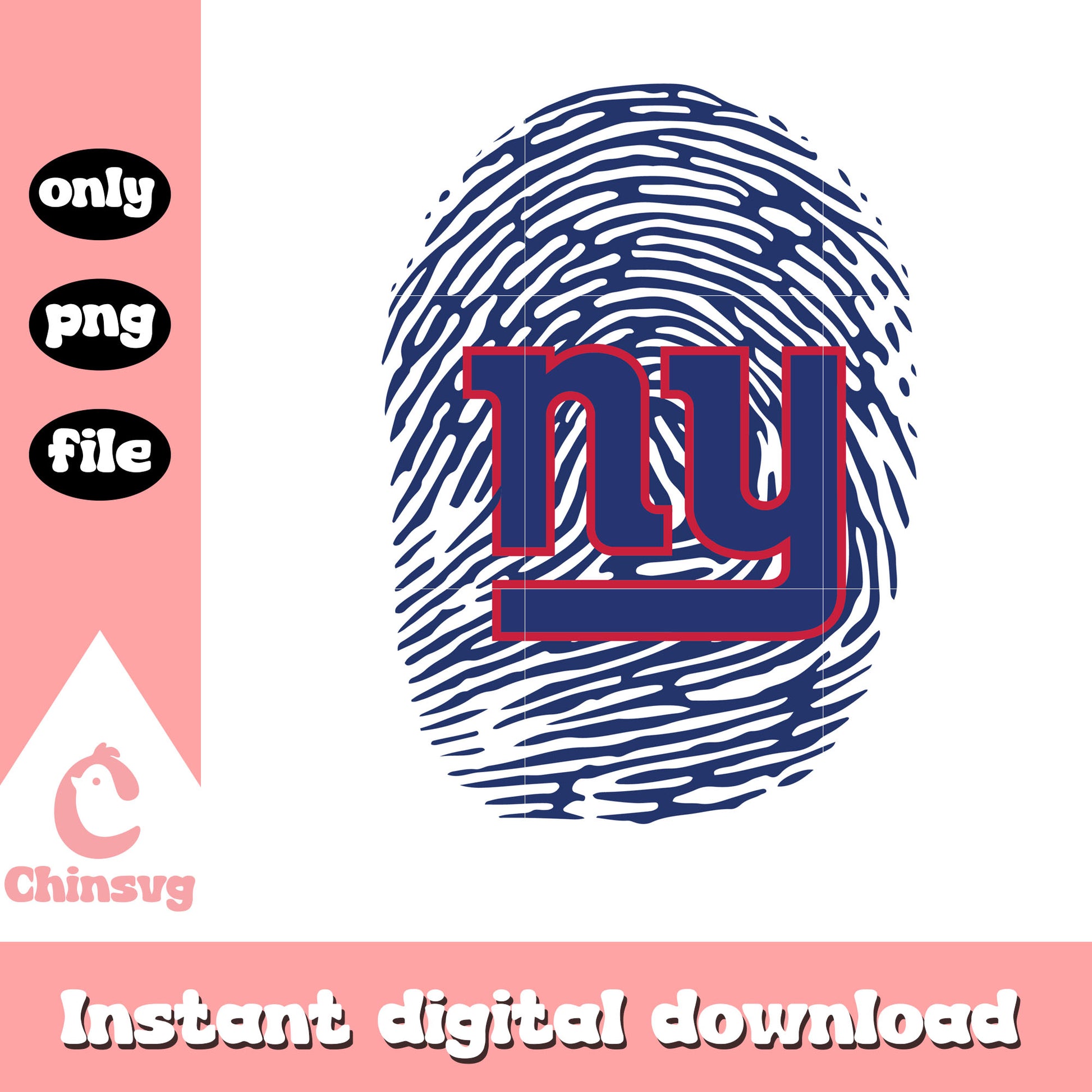 Nfl logo team ny giants fingerprint svg, ny giants game svg