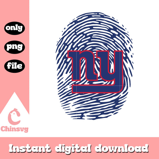 Nfl logo team ny giants fingerprint svg, ny giants game svg