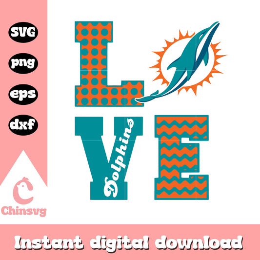 Nfl miami dolphins sport love design svg, nfl dolphins colors svg