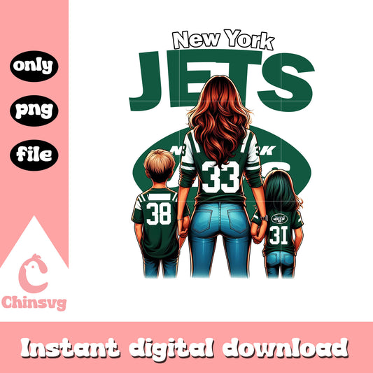 Nfl mom New York Jets design png, nfl uniform png