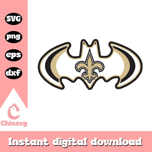 Nfl new orleans saints bat logo svg, nfl new orleans saints logo svg