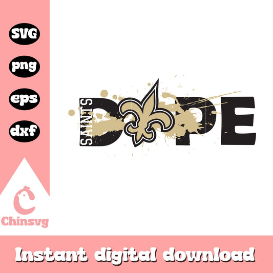 Nfl new orleans saints dope logo svg, new orleans saints nfl logo svg